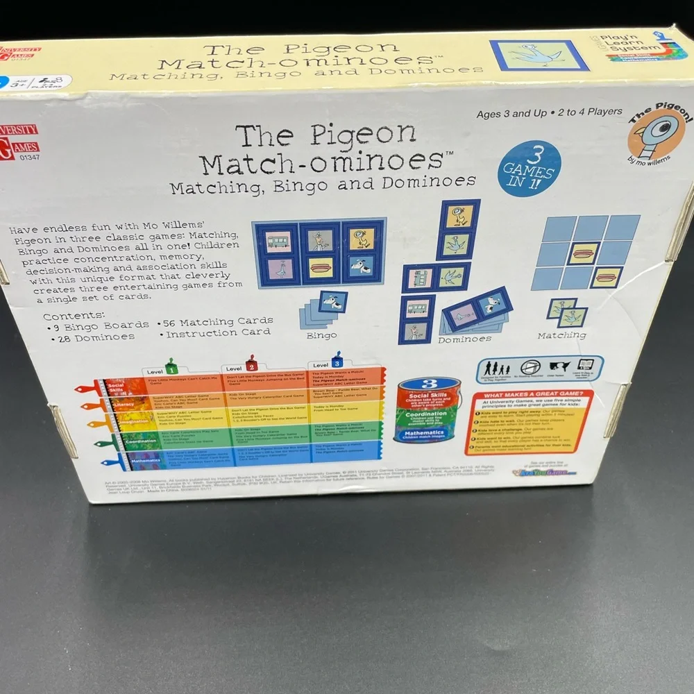 The pigeon match - ominoes matching bingo and dominoes Game